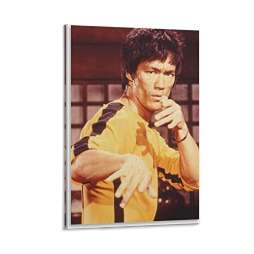 Enartly Leinwand Bilder Bruce Lee Cinese Kongfu Poster Soggiorno Camera da letto Pittura Opera d'arte 60x90cm Senza Cornice von Enartly