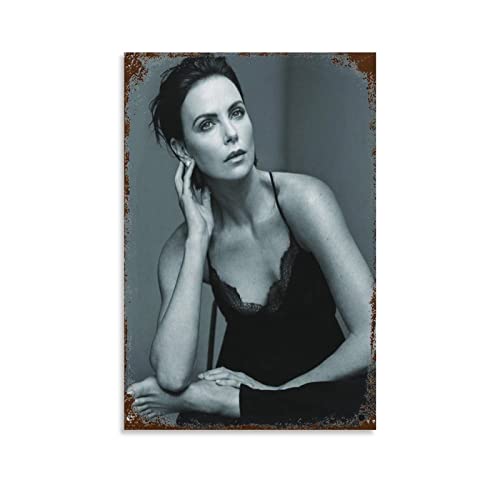 Enartly Leinwand Bilder Charlize Theron Tela decorativa Wall Art Soggiorno Poster Camera da letto 60x80cm Senza Cornice von Enartly