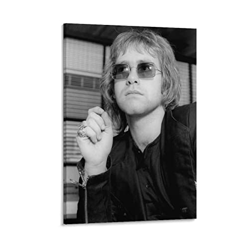 Enartly Leinwand Bilder Elton John Retro Poster Canvas Wall Art Room Pictures for Bedroom Gifts Decor 50x70cm Senza Cornice von Enartly