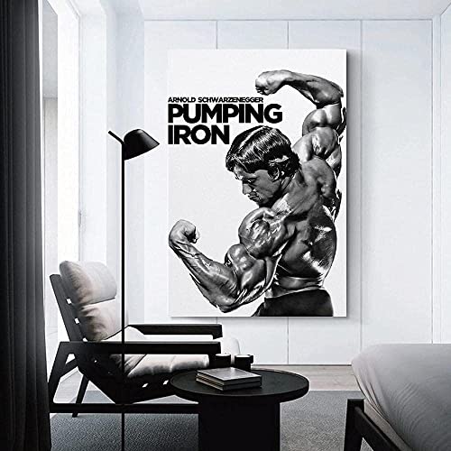 Enartly Leinwand Bilder Kunst Arnold Schwarzenegger Pumping Iron Poster, Klassische Filme, Vintage, ästhetisch, dekorativ, Wohnzimmer, Schlafzimmer 30x50cm Kein Rahmen von Enartly