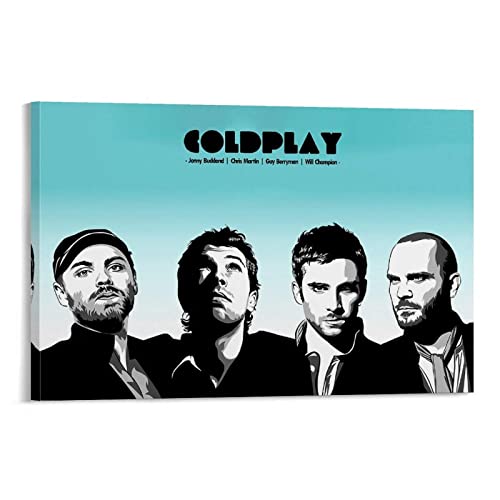 Enartly Leinwand Bilder Kunst Prominente Coldplay-Kunstleinwand-Kunstdekore 50x70cm Kein Rahmen von Enartly