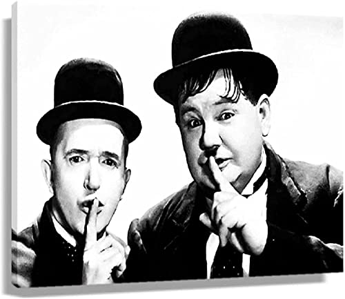 Enartly Leinwand Bilder Laurel and Hardy Art Deco Poster für Wohnzimmerdekoration Dekorationsideen 60x90cm Kein Rahmen von Enartly