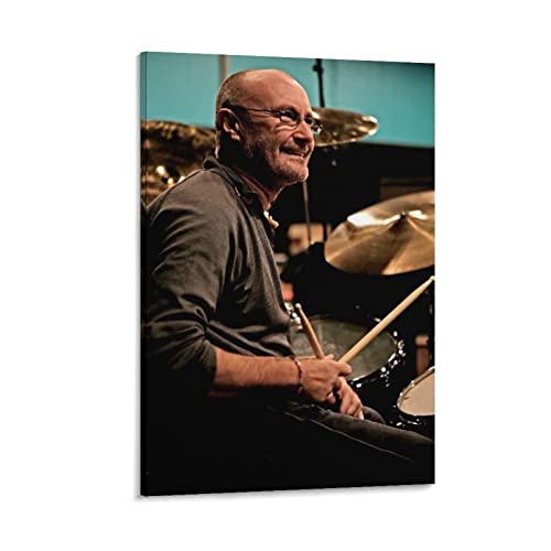 Enartly Leinwand Bilder Phil Collins Poster Canvas Wall Art Pictures for Bedroom Wall Art Gifts Decor 30x50cm Senza Cornice von Enartly