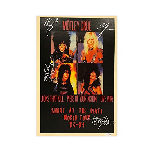 Enartly Leinwand Bilder Rockband Mötley Crüe Sport Drucken Bilderbilder für Wohnzimmer Schlafzimmer Dekoration 50x70cm Kein Rahmen von Enartly