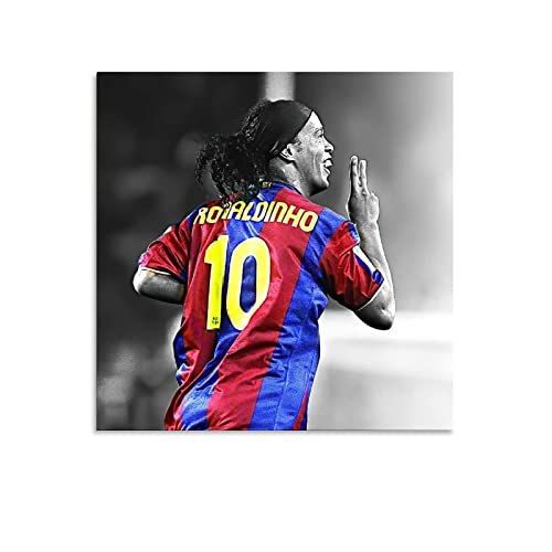 Enartly Leinwand Bilder Ronaldinho Top Football Player Foto decorativa Poster del soggiorno 30x50cm Senza Cornice von Enartly