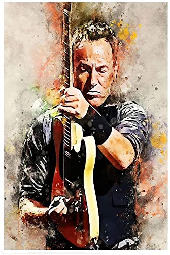 Enartly Leinwand Bilder Stampe Quadri Bruce Springsteen Poster Canvas Wall Art Room Pictures for Bedroom Gifts Decor 40x60cm Senza Cornice von Enartly