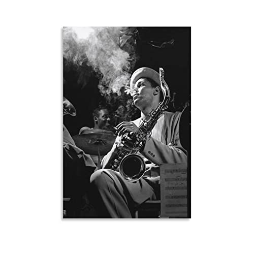 Enartly Leinwand Druck Poster Dexter Gordon Poster Wohnzimmer Schlafzimmer Malerei Kunstwerk 50x70cm Kein Rahmen von Enartly