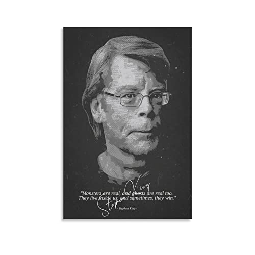 Enartly Leinwand Druck Poster Stephen King Poster Dekoration Wohnzimmer Schlafzimmer Malerei 30x50cm Kein Rahmen von Enartly