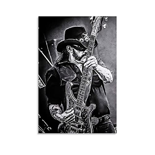 Enartly Leinwand Wandkunst Malerei Lemmy Kilmister Poster Leinwand Wandkunst Bilder für Schlafzimmer Wandkunst Geschenke Dekor 40x60cm Kein Rahmen von Enartly