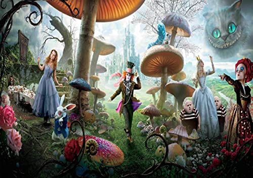 Enartly Wanddeko Poster Tim Burton Poster Alice im Wunderland Alice im Wunderland Wandkunst 60x90cm Kein Rahmen von Enartly