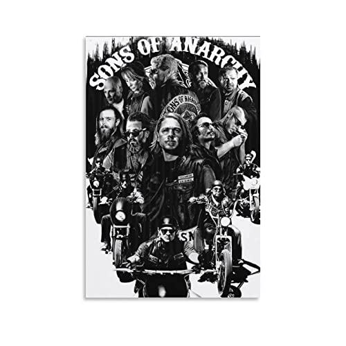 Leinwandbild Sons of Anarchy Film Leinwand Wandkunst Wohnzimmer Poster Schlafzimmer Dekor Malerei 60x90cm Kein Rahmen von Enartly