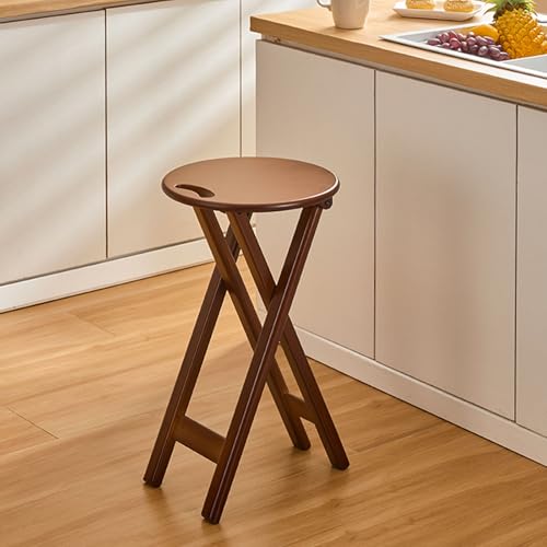 Tresenhocker 43/60cm Sitzhöhe Barhocker Holz Multifunktional Hocker Klappbar Platzsparend Frühstücks-Esshocker Eingebauter Griff Für Einfaches Tragen Für Küche Theke Bar Esszimmer Cafe(Large) von Enarviflare