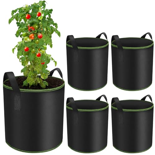 Enbagold Pflanzsack 40L (5 Stück) Stofftopf mit Griffen – Wiederverwendbar Pflanztaschen aus Atmungsaktivem Vliesstoff – Ideal für Tomaten, Kartoffeln, Erdbeeren, Gemüse Enbagold Pflanzsack 40L (5 Stück) Stofftopf mit Griffen – Wiederverwendbar Pflanztaschen aus Atmungsaktivem Vliesstoff – Ideal für Tomaten, Kartoffeln, Erdbeeren, Gemüse von Enbagold