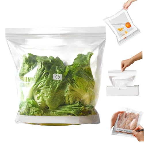 25 pcs Lebensmittelqualität Frisch aufbewahrte Taschen 7, 1 x 7, 9 Zoll und Auslauf wiederverwendbarer Gefrierbeutel mit Schreibetikettzone für Obst Gemüse Küche Kühlschrank 25 pcs Lebensmittelqualität Frisch aufbewahrte Taschen 7, 1 x 7, 9 Zoll und Auslauf wiederverwendbarer Gefrierbeutel mit Schreibetikettzone für Obst Gemüse Küche Kühlschrank von Enbebamd