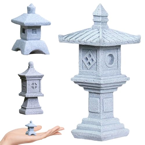 Enbebamd 3pcs pagode Gartenstatue, lebensechte Mini -Pagode -Laterne, Japanisches Gartendekor für Feenmeditation Zen Gärten Plantpagode Statue Enbebamd 3pcs pagode Gartenstatue, lebensechte Mini -Pagode -Laterne, Japanisches Gartendekor für Feenmeditation Zen Gärten Plantpagode Statue von Enbebamd
