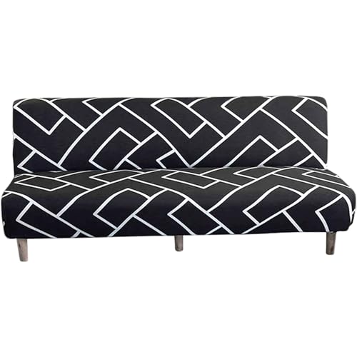 Enbebamd Armless Futon Deckung Dicke weiche, plüschfreie Couchabdeckung mit elastischen Gurtstaubfestofa Slipcover-Maschine Waschbar für Wohnzimmer Kinder Haustierless Futon von Enbebamd