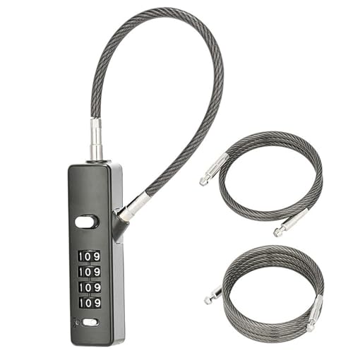 Kabelschlösser mit Kombination gegen Diebstahl tragbare Kombinationskabelschloss Roboder Zinklegierung mit Anhängern 4-stelliger Passwort für Bike Scooter Bike Lock von Enbebamd