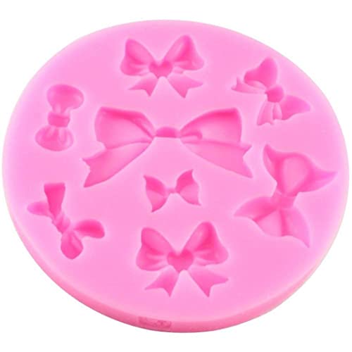 Silikon Bowtie Form 8 Mini Bogenform Fondant Zuckerhandwerk DIY Kuchen Dekoration Werkzeug rosa Silikon Bowtie Form von Enbebamd
