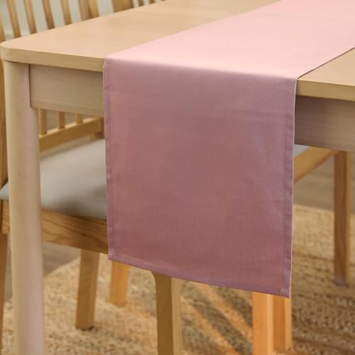Encasa XO Table Runner Größe 32x183 cm | Baumwoll -Leinwand Stoff | Mauve Solid Color | Waschbarer und dauerhaft Encasa XO Table Runner Größe 32x183 cm | Baumwoll -Leinwand Stoff | Mauve Solid Color | Waschbarer und dauerhaft von Encasa XO