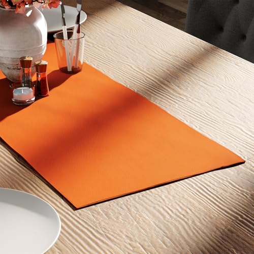Encasa XO Table Runner Größe 32x91 cm | Baumwoll -Leinwand Stoff | Orange Solid Color | Waschbarer und dauerhaft Encasa XO Table Runner Größe 32x91 cm | Baumwoll -Leinwand Stoff | Orange Solid Color | Waschbarer und dauerhaft von Encasa XO