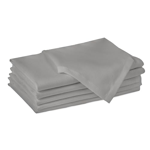 Encasa XO Baumwollstoffservietten | 6er-Set | Größe 43x43 cm | Grey Volltonfarbe | Waschmaschinenfest Encasa XO Baumwollstoffservietten | 6er-Set | Größe 43x43 cm | Grey Volltonfarbe | Waschmaschinenfest von Encasa XO