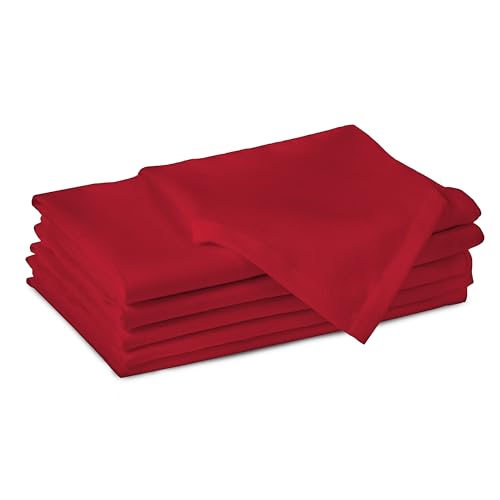 Encasa XO Baumwollstoffservietten | 6er-Set | Größe 43x43 cm | Deep Red Volltonfarbe | Waschmaschinenfest Encasa XO Baumwollstoffservietten | 6er-Set | Größe 43x43 cm | Deep Red Volltonfarbe | Waschmaschinenfest von Encasa XO