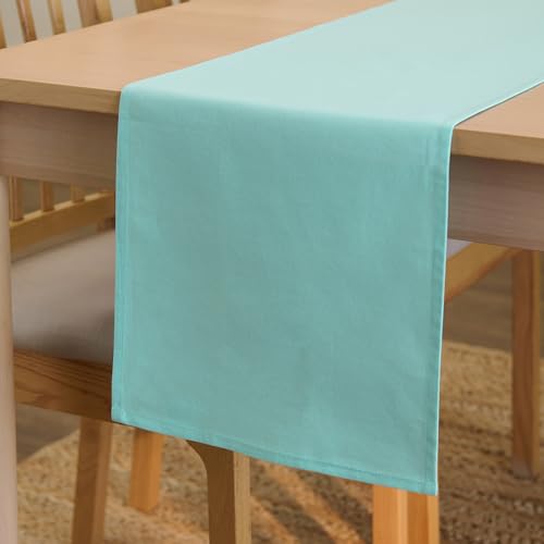 Encasa XO Table Runner Größe 32x230 cm | Baumwoll -Leinwand Stoff | Egg Blue Solid Color | Waschbarer und dauerhaft Encasa XO Table Runner Größe 32x230 cm | Baumwoll -Leinwand Stoff | Egg Blue Solid Color | Waschbarer und dauerhaft von Encasa XO