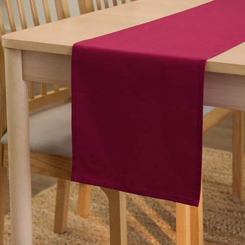 Encasa XO Table Runner Größe 32x230 cm | Baumwoll -Leinwand Stoff | Rich Maroon Solid Color | Waschbarer und dauerhaft Encasa XO Table Runner Größe 32x230 cm | Baumwoll -Leinwand Stoff | Rich Maroon Solid Color | Waschbarer und dauerhaft von Encasa XO