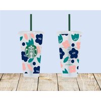 Abstrakte Blumen Custom Cup, Starbucks Cup von EnchMoments
