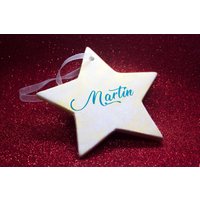 Personalisierte Keramik Weihnachten Ornament - Weihnachtsbaum Personalisierte Keramik Weihnachten Ornament - Weihnachtsbaum von EnchMoments