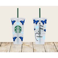 Schmetterlinge Tasse, Starbucks Cup, Schmetterling Schmetterlinge Tasse, Starbucks Cup, Schmetterling von EnchMoments