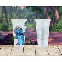 Stitch & Flowers Custom Cup, Starbucks Stitch & Flowers Custom Cup, Starbucks von EnchMoments
