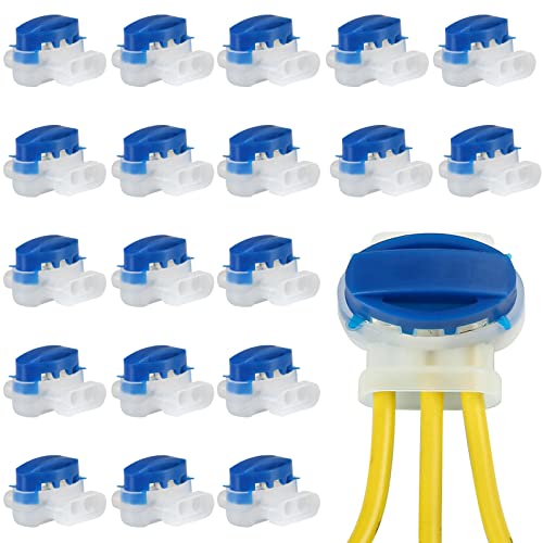 Encham 20 X Kabelverbinder mit Gel Wasserdicht Kabel Verbinder Mähroboter Anschlussklemmen für Garten Mähroboter Outdoor von Encham