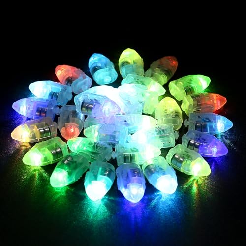 Encham Ballons Lichter Bunt 30 Stück mini LED farbige Beleuchtung Licht Batteriebetrieben wasserdicht für Papierlaterne Luftballons für Hochzeit Weihnachten Halloween Partysdeko von Encham