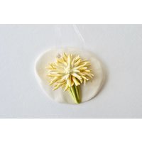 Chrysanthemum Tile ~ Kunst Keramik Blume Chrysantheme Gelbe Wand Botanik B von EnchanteLLC