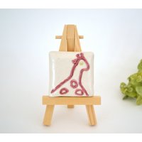 Die Rote Giraffe ~ 2 X Keramikfliese von EnchanteLLC