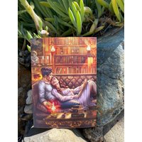 13x18 Kunstdruck Paar in Der Bibliothek von EnchantedExtrasbyBri