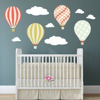 Heißluftballon Stoff Wandaufkleber Kinderzimmer Dekor Heißluftballon Stoff Wandaufkleber Kinderzimmer Dekor von EnchantedInteriorsUK