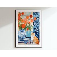 Braune Und Weiße Katze Poster, Trendige Katzen Wandkunst, Innen Dekor Druck, Blaue Wand Kunst, Katzenliebhaber Geschenk, Aquarell Illustration, Druck Braune Und Weiße Katze Poster, Trendige Katzen Wandkunst, Innen Dekor Druck, Blaue Wand Kunst, Katzenliebhaber Geschenk, Aquarell Illustration, Druck von EnchantedSights