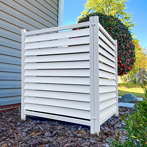 Enclo Privacy Screens EC18010 Waverly Sichtschutzzaun für den Außenbereich, 1,2 m H x 0,9 m B, kein Graben, Vinyl, Lamellen-Kit (2er-Pack), weiß von Enclo Privacy Screens