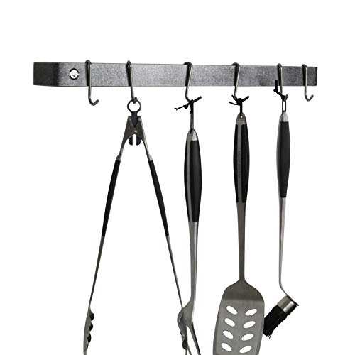 Enclume Premier 24-Inch Utensil Bar Wall Pot Rack, Hammered Steel von Enclume