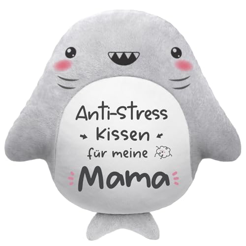 Encoink® Anti Stress Geschenke für Mama, Entspannendes Geburtstagsgeschenk für Mama – Süßes Haifischkissen, Lustige Geschenke für Junge Mütter und Ehefrau zu Muttertag, Weihnachten und Hochzeitstag von Encoink