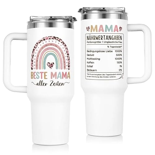 Encoink® Lustige Geschenke für Mama, Geburtstagsgeschenk für Mama von Tochter Sohn, 40 oz (1,18 L) Thermobecher mit Strohhalm, Danke Geschenk Mutter Geburtstag, Muttertagsgeschenk, Weihnachtsgeschenke von Encoink