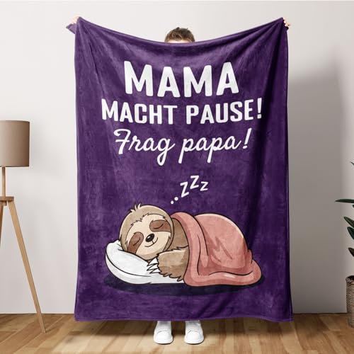 Encoink Lustiges Geschenke für Mama, Geburtstagsgeschenk für Mama, Personalisierte Geschenke Kuscheldecke, Mutter Geschenk zum Muttertag oder zu Weihnachten 157×132 cm von Encoink