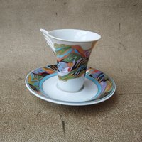 Vintage Rosenthal Mythos Espresso-Tasse Mit Untertasse Studio Linie, 1980Er Jahre Porzellan von EncoretroDeutsch