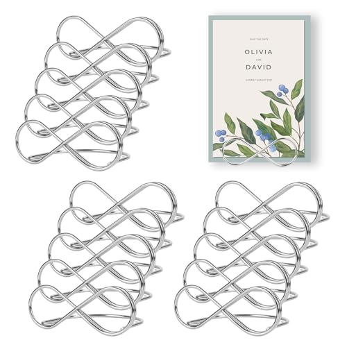 Encuryna Hochzeit Tischkartenhalter,15 Stück Silber Tischnummern Sitzetiketten Tischkartenclips Kartenhalter,Menükartenhalter für Tischdekoration Hochzeit Party Geburtstag Büro Encuryna Hochzeit Tischkartenhalter,15 Stück Silber Tischnummern Sitzetiketten Tischkartenclips Kartenhalter,Menükartenhalter für Tischdekoration Hochzeit Party Geburtstag Büro von Encuryna