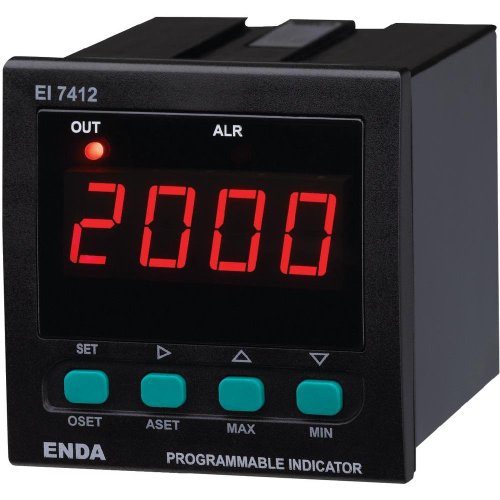 Enda EI7412-230-AS12 SW Universale LED-Anzeige EI7412 0-20 mA/4-20 mA/0-1 V/0-10V von Enda