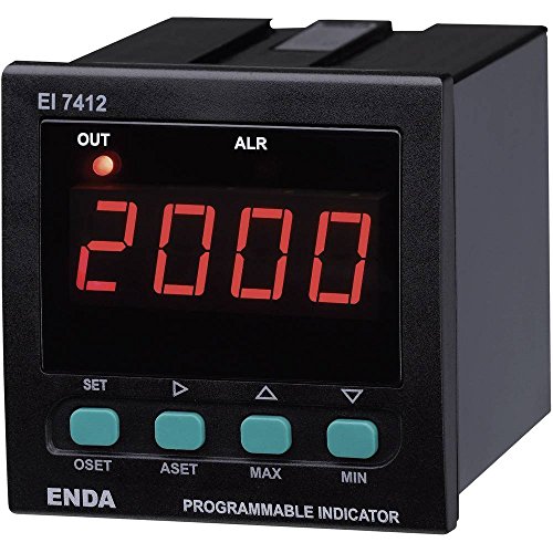 Enda EI7412-SM-AS12 SW Universale LED-Anzeige EI7412 0-20 mA/4-20 mA/0-1 V/0-10V von Enda