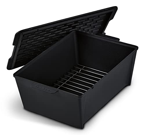 Enders® SWITCH GRID Dutch Oven, Rib Roaster, Schmortopf mit Deckel, 5,5 Liter, eckig, massives emailliertes Gusseisen, inkl. Rib Rack, schwarz #7795 von Enders