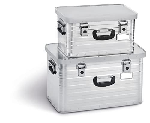 Enders® Alubox TORONTO 29 L + 63 L - Aluminiumbox mit 1 mm Wandstärke, extra stabil - spritzwasser- und staubdicht, stapelbar - Alukiste einsetzbar als Transportbox, Lagerbox, Werkzeugkiste von Enders